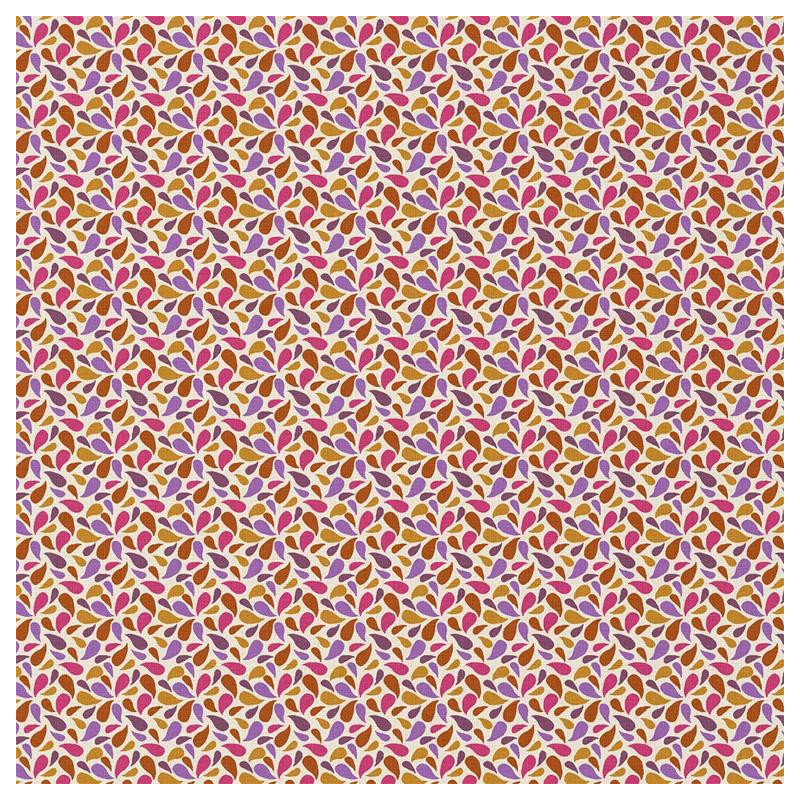 Printed Cotton OTMA Caramel / Violet